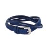 Blauwe leren armband