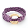 Ronde goudkleurige  sluiting voor open armband met Swarovski kristal - Afbeelding 2